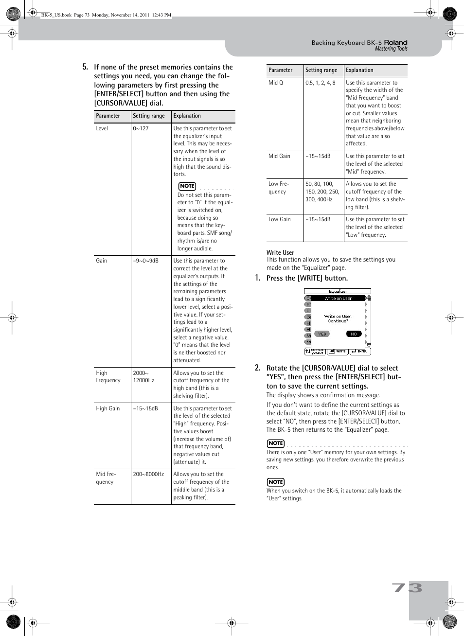 Write user | Roland Backing Keyboard BK-5 User Manual | Page 73 / 152