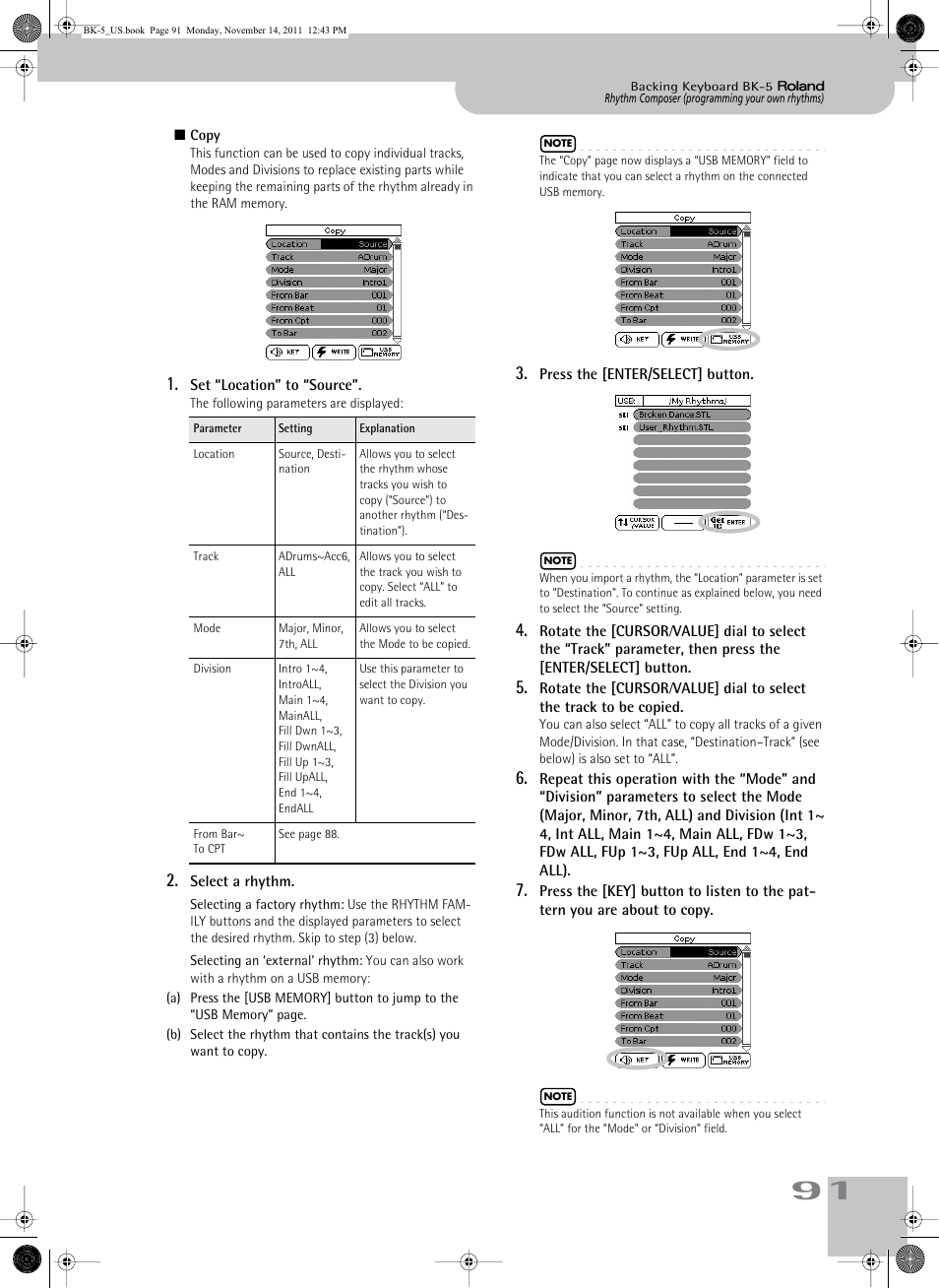 Roland Backing Keyboard BK-5 User Manual | Page 91 / 152