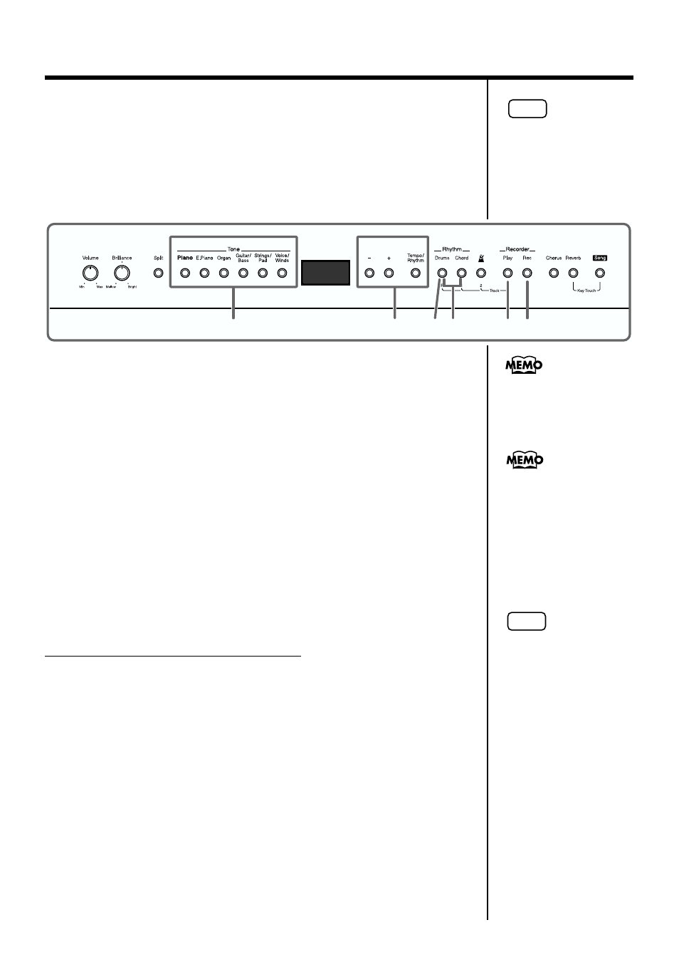 Recording a performance using rhythms | Roland FP-3 User Manual | Page 34 / 64