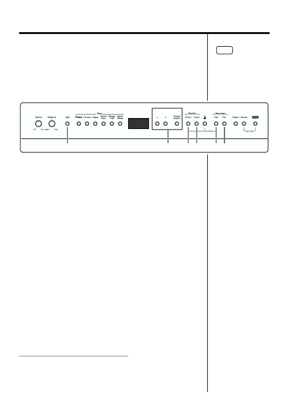Recording a performance using rhythms, In split play) | Roland FP-3 User Manual | Page 35 / 64