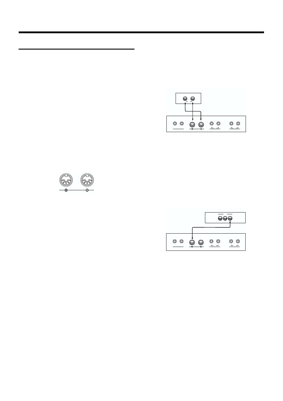 Connecting midi devices, Connectors, Making the connections | How to enjoy midi, Exchange performance data among them (p. 42), Devices” (p. 42), 42 chapter 4 other functions, About midi, Midi out connector, Midi in connector | Roland FP-3 User Manual | Page 42 / 64