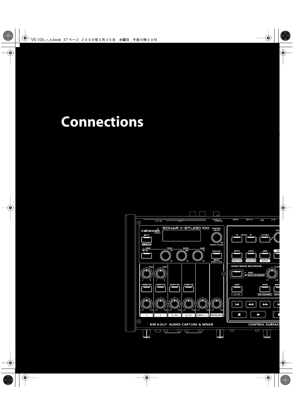 Connections | Roland SONAR V-STUDIO VS-100 User Manual | Page 37 / 68
