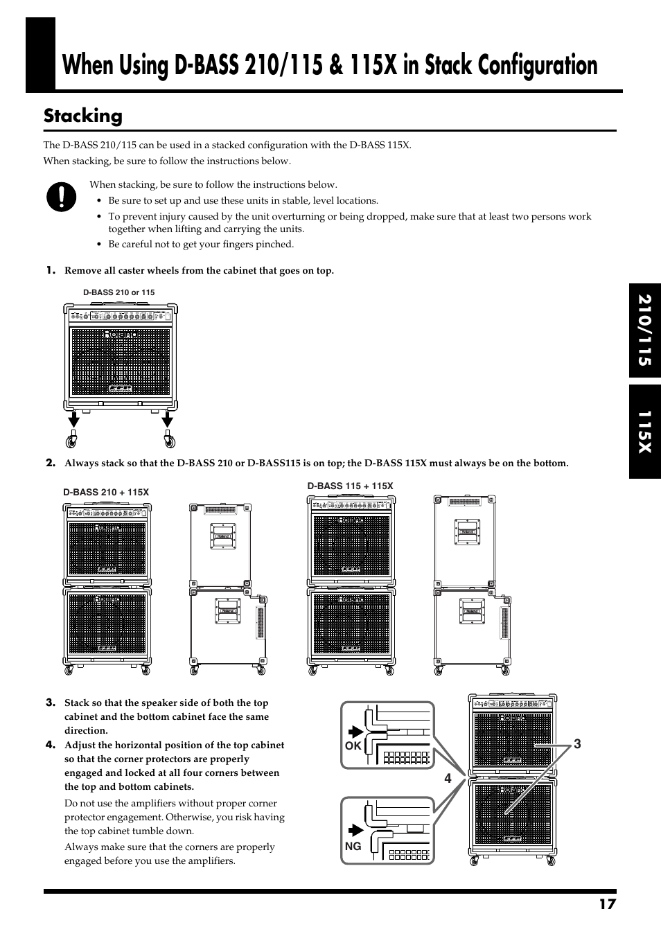 Stacking | Roland 115 User Manual | Page 17 / 24
