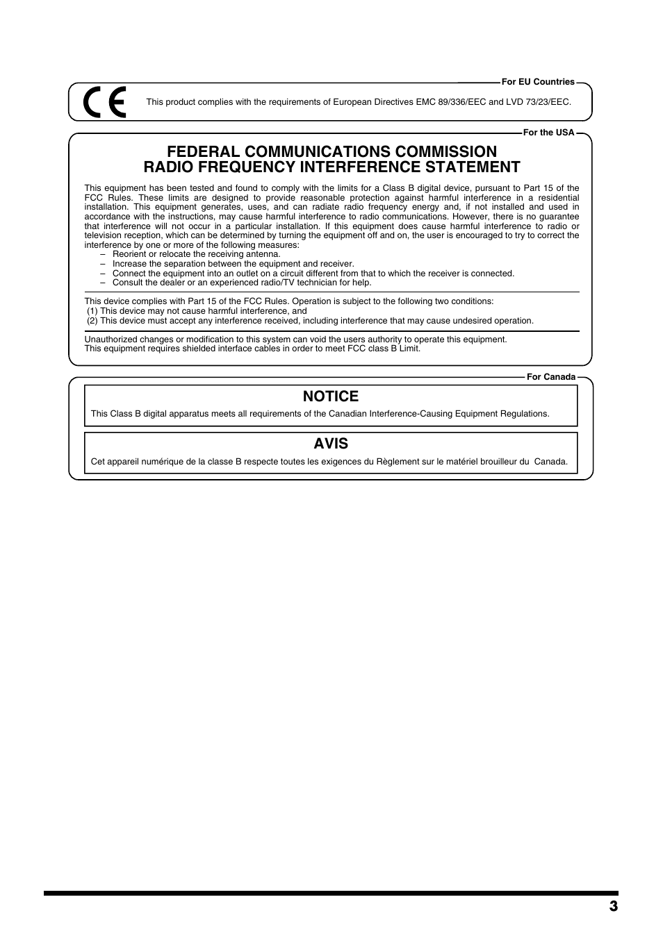 Notice avis | Roland 115 User Manual | Page 3 / 24