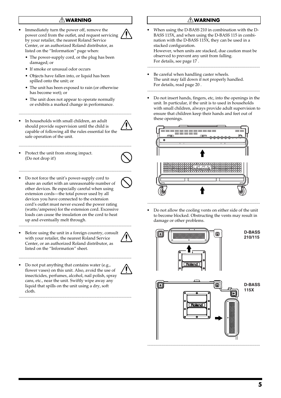 Roland 115 User Manual | Page 5 / 24