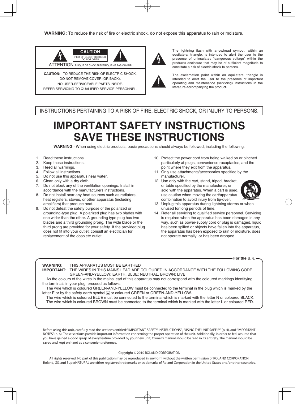 Roland RD-700NX User Manual | Page 2 / 106