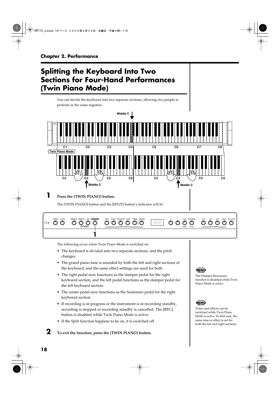 Roland MP-70 User Manual | Page 18 / 52