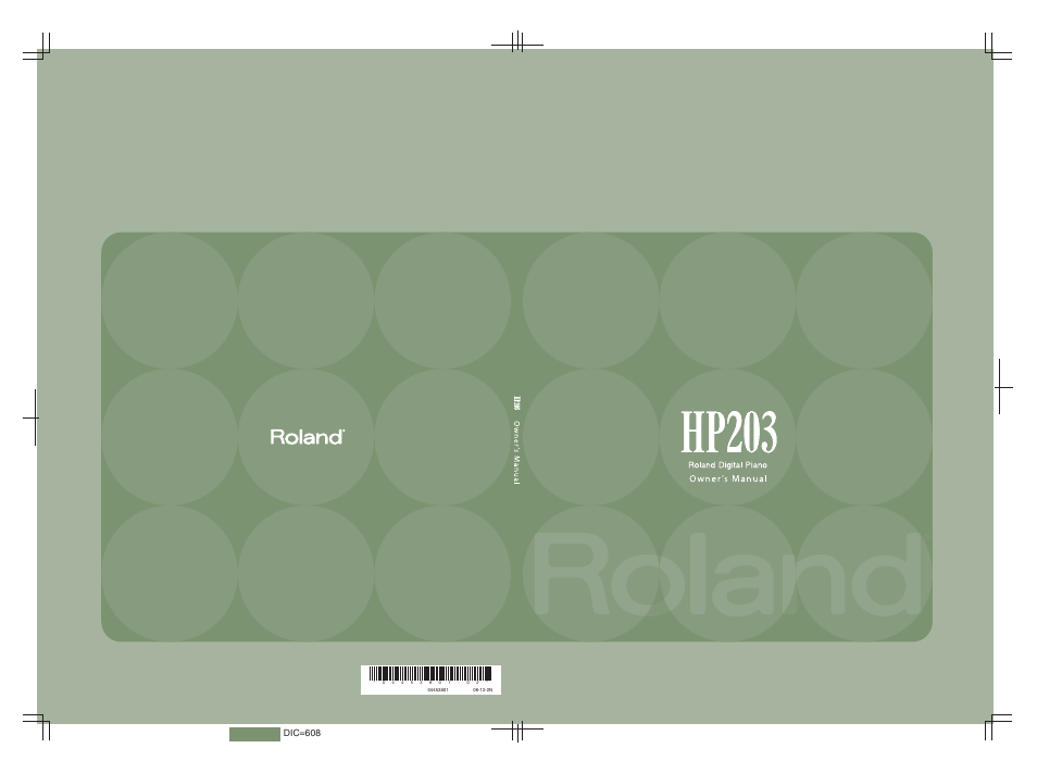 Dic=608 | Roland HP-203 User Manual | Page 108 / 108