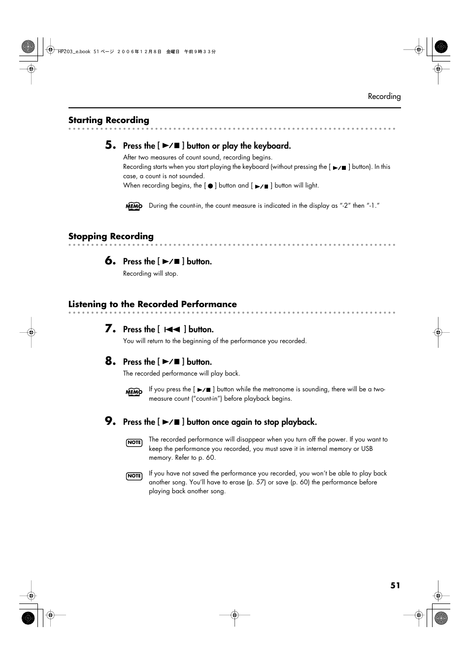 Roland HP-203 User Manual | Page 53 / 108