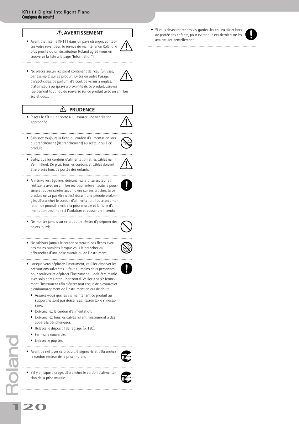 Roland KR111 User Manual | Page 122 / 186