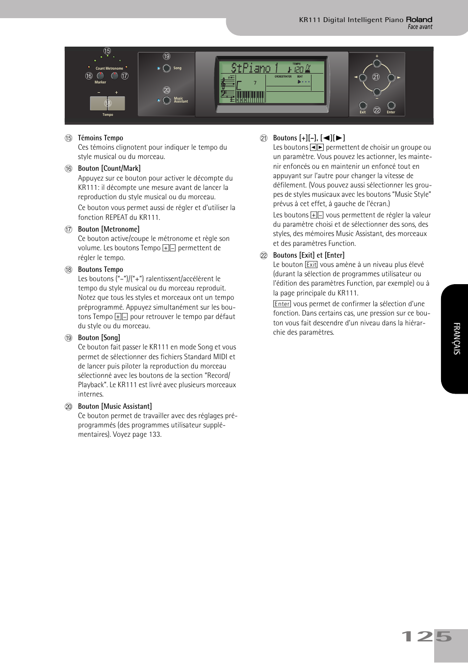 Roland KR111 User Manual | Page 127 / 186