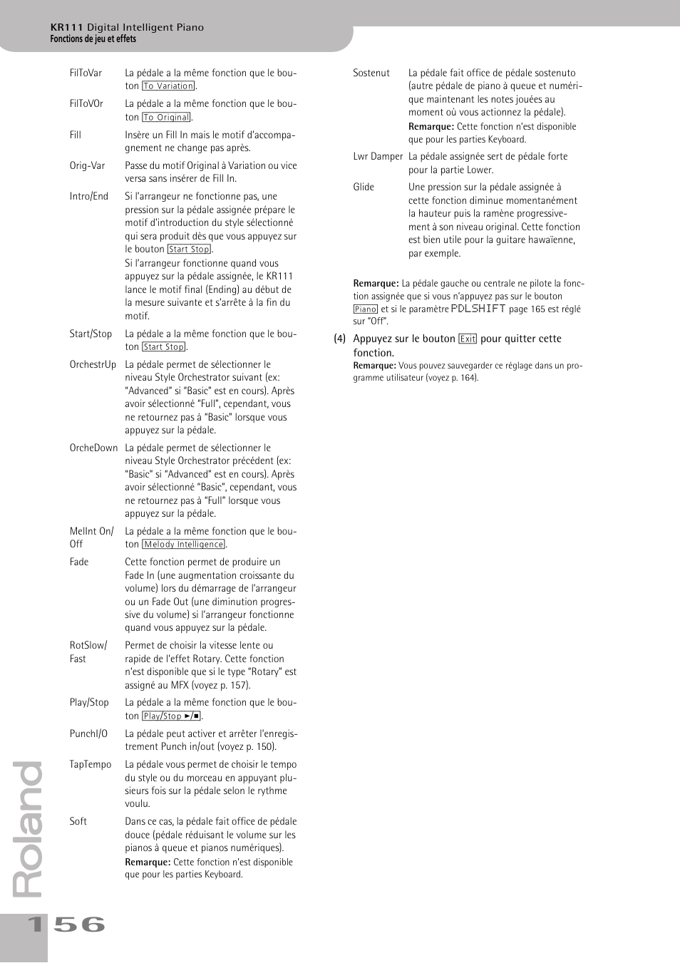 Roland KR111 User Manual | Page 158 / 186