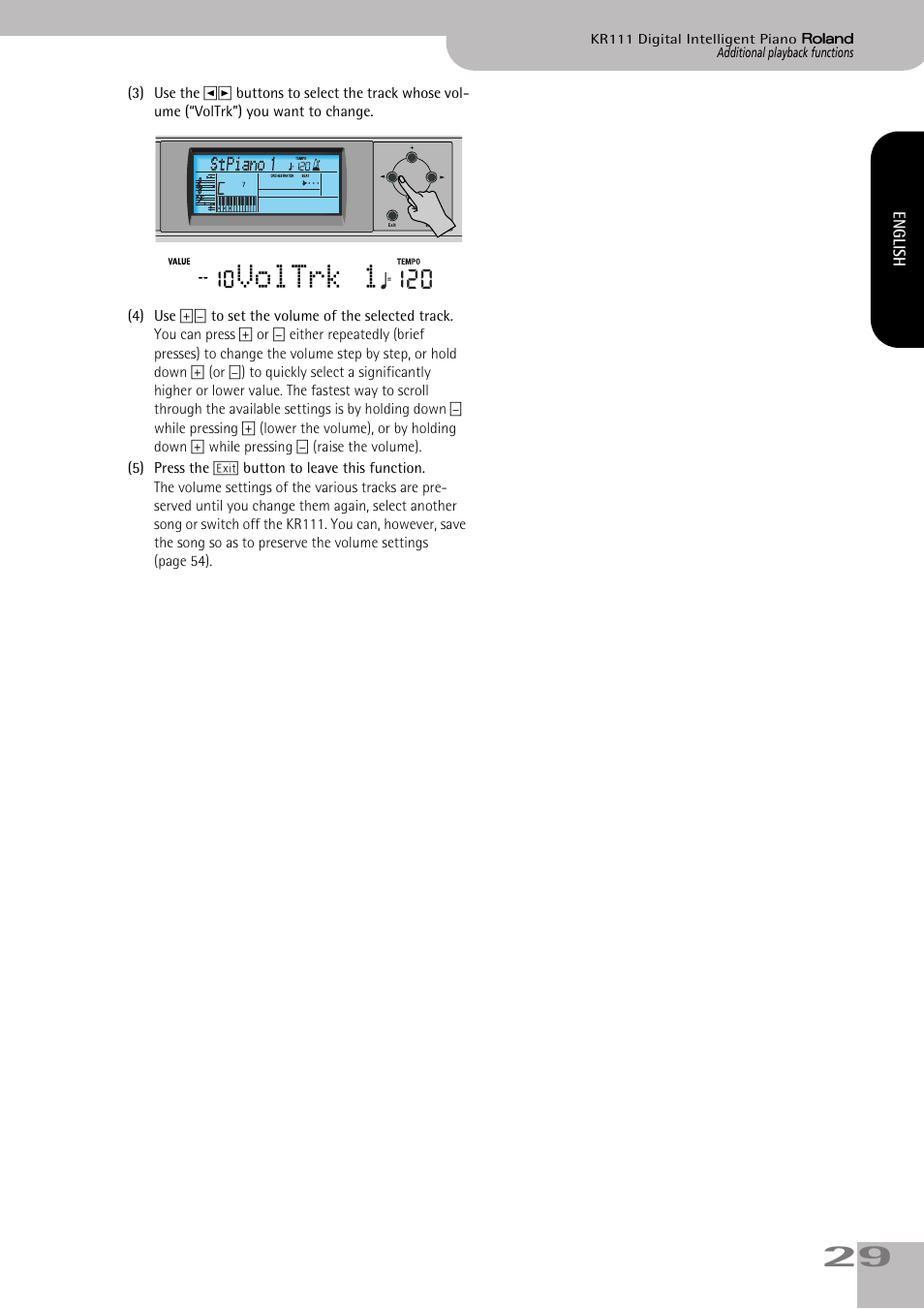 Voltrk 1 | Roland KR111 User Manual | Page 31 / 186