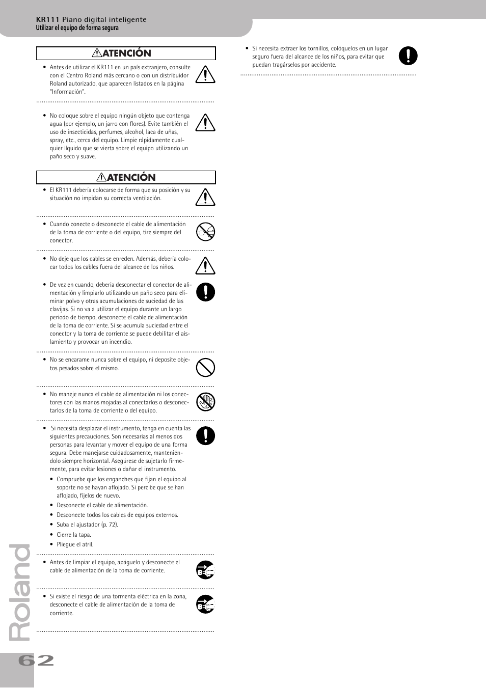 Roland KR111 User Manual | Page 64 / 186