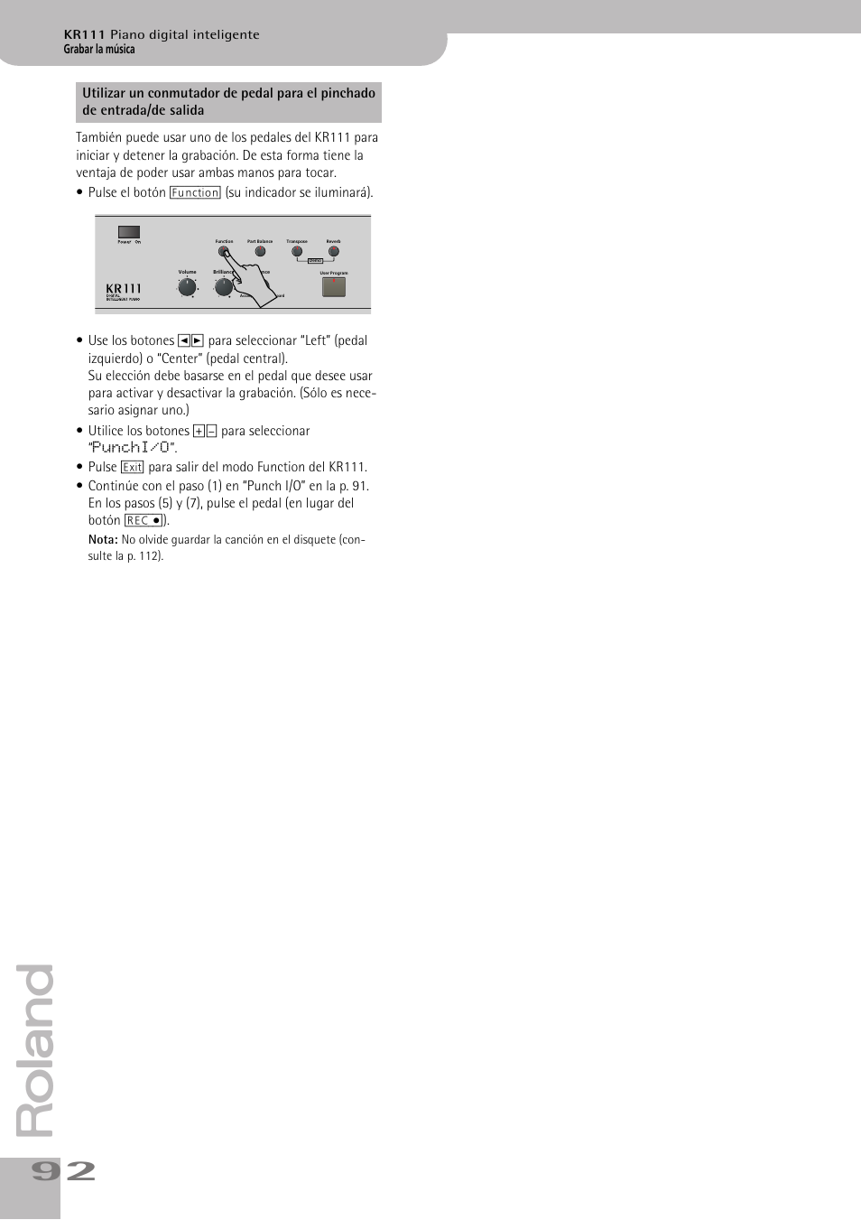 Roland KR111 User Manual | Page 94 / 186