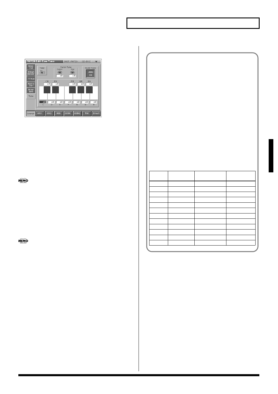 41 creating a patch, Tune | Roland V-Synth User Manual | Page 41 / 180