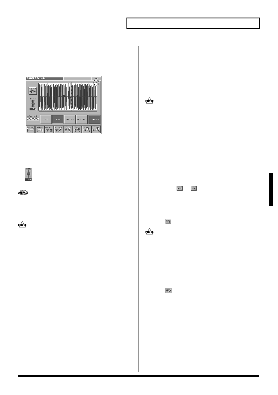 Automatically detecting events, Deleting and adding events, Next event (p. 71) and then stop | 71 creating and editing samples (sample mode), Deleting an event, Adding an event | Roland V-Synth User Manual | Page 71 / 180