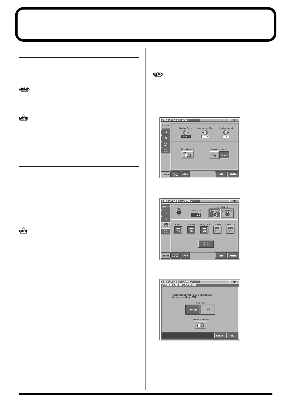 Connecting to your computer via usb (usb mode), About usb functions, Selecting usb storage mode | Roland V-Synth User Manual | Page 90 / 180