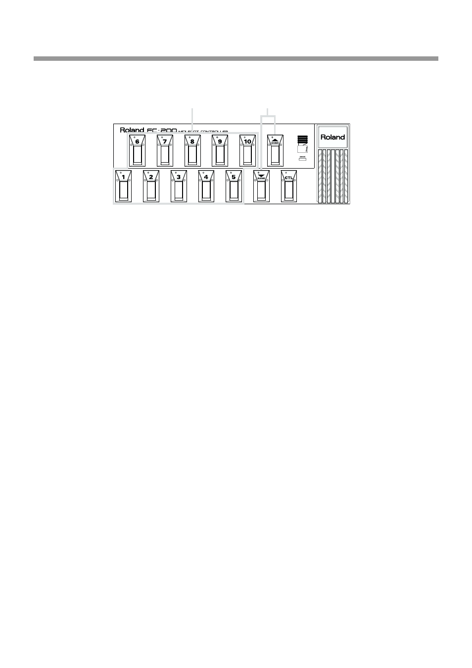 How to send program change messages, Using the control pedal, 12 how to send program change messages | Roland FC-200 User Manual | Page 12 / 48