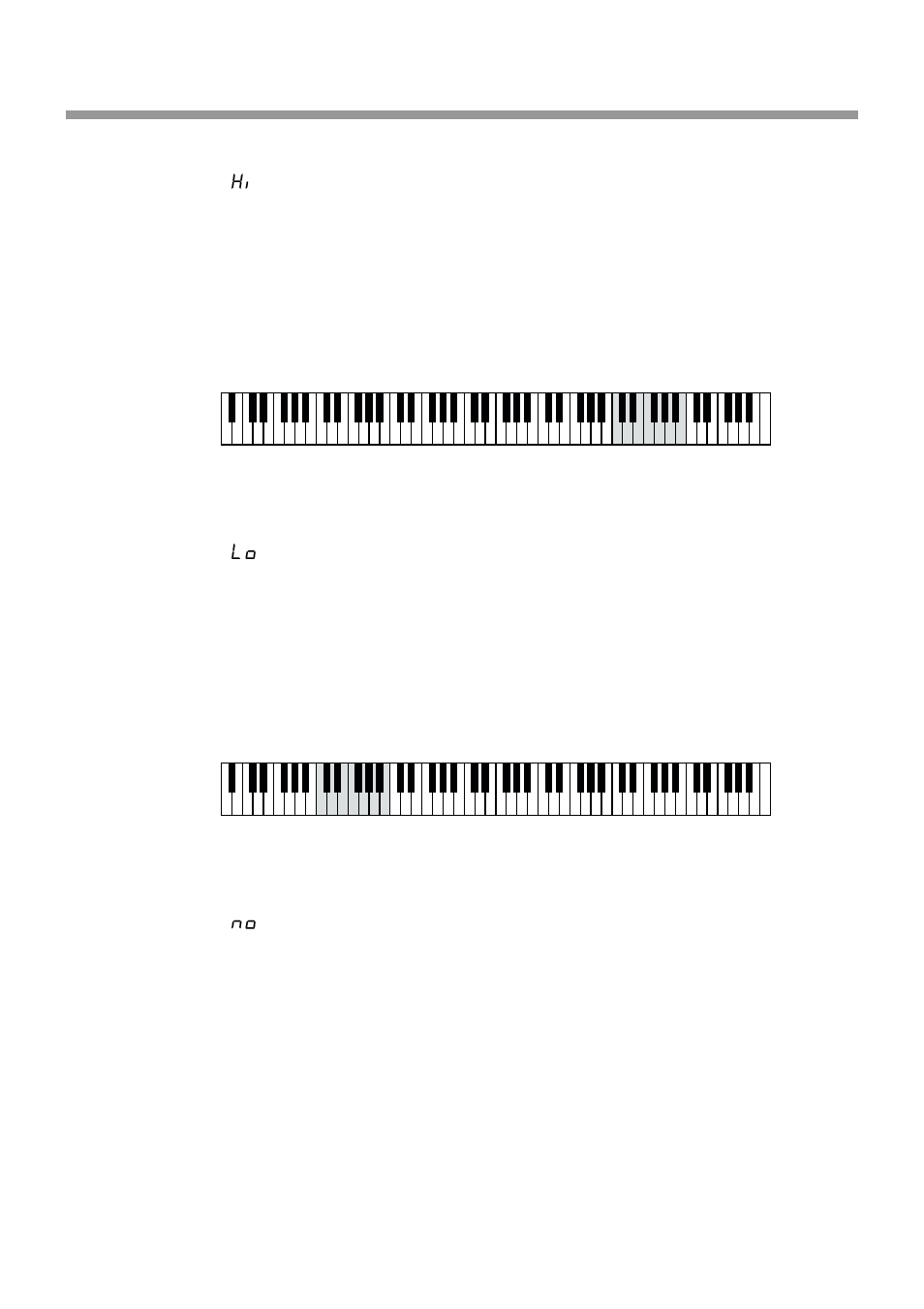 Octave shift upper limit setting, Octave shift lower limit setting, Note on velocity setting | Octave shift lower limit setting: c0 to c2 to c8 | Roland FC-200 User Manual | Page 27 / 48