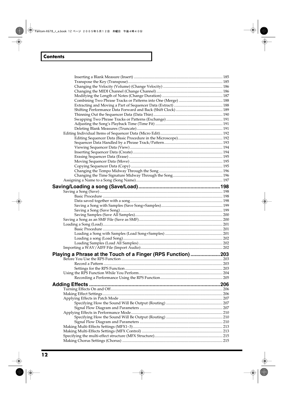 Roland Fantom-X7 User Manual | Page 12 / 348