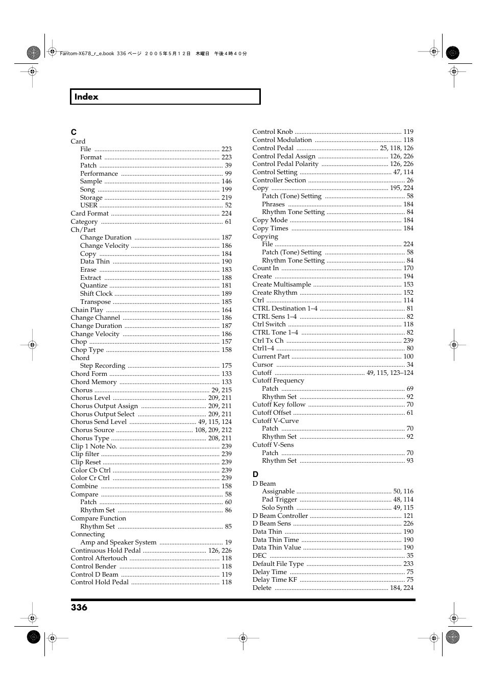 Roland Fantom-X7 User Manual | Page 336 / 348