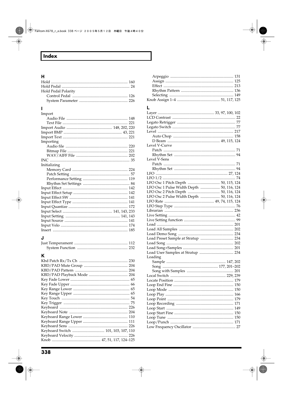 Roland Fantom-X7 User Manual | Page 338 / 348