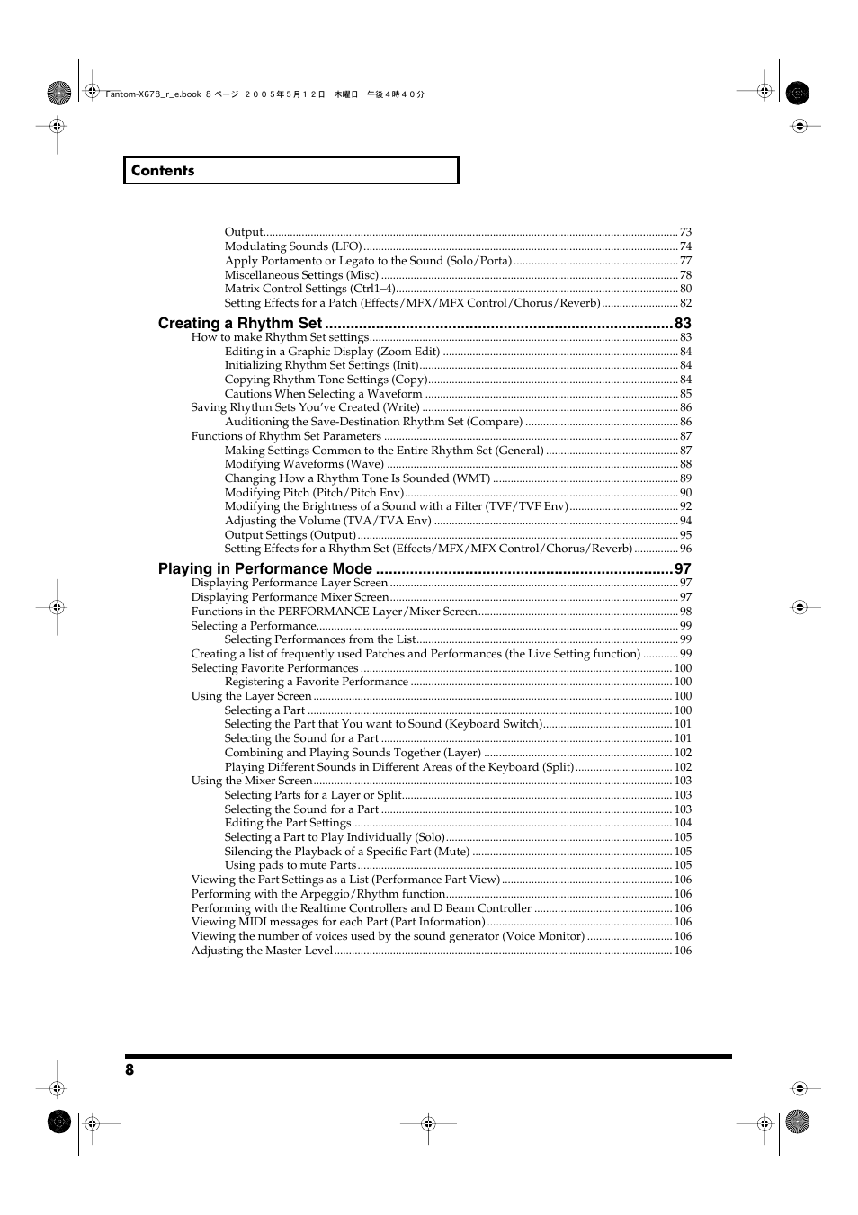 Roland Fantom-X7 User Manual | Page 8 / 348