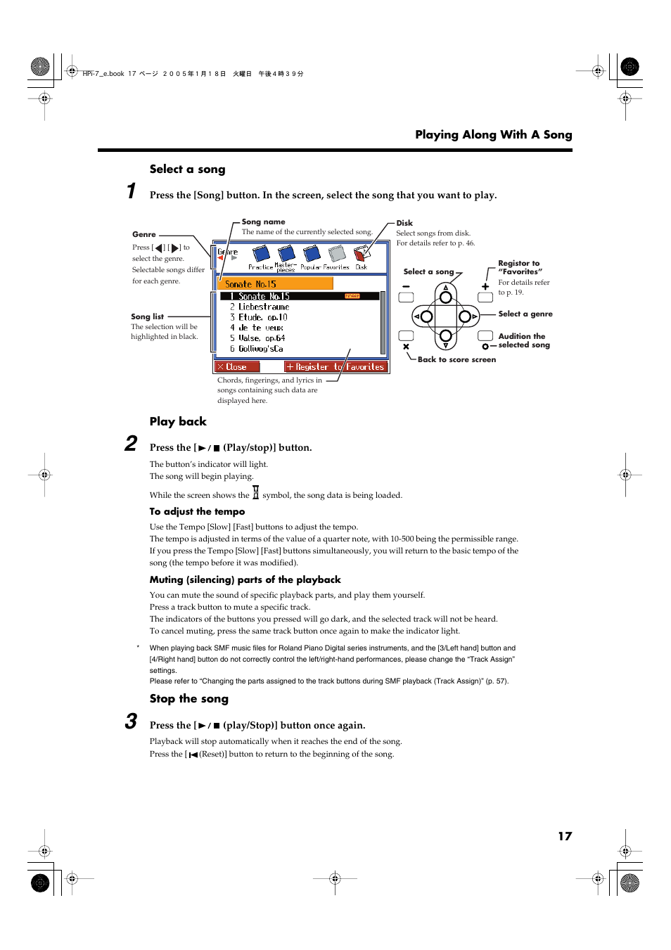 Roland HPi-7LE User Manual | Page 17 / 84