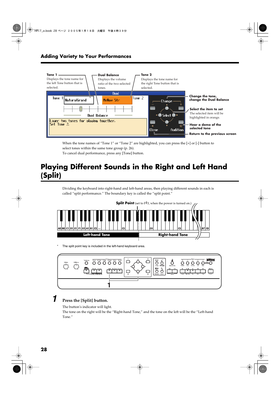 Of the keyboard (p. 28) | Roland HPi-7LE User Manual | Page 28 / 84