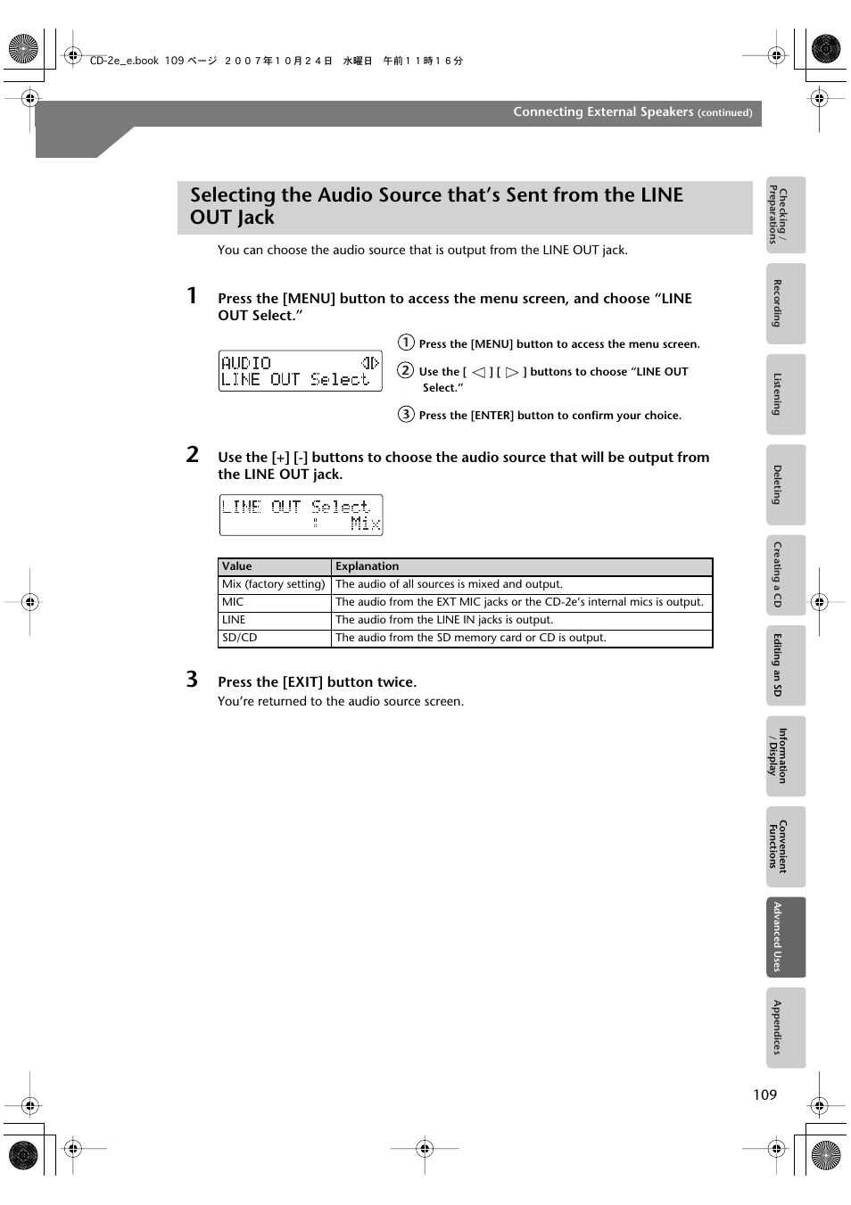 Roland CD-2e User Manual | Page 109 / 132
