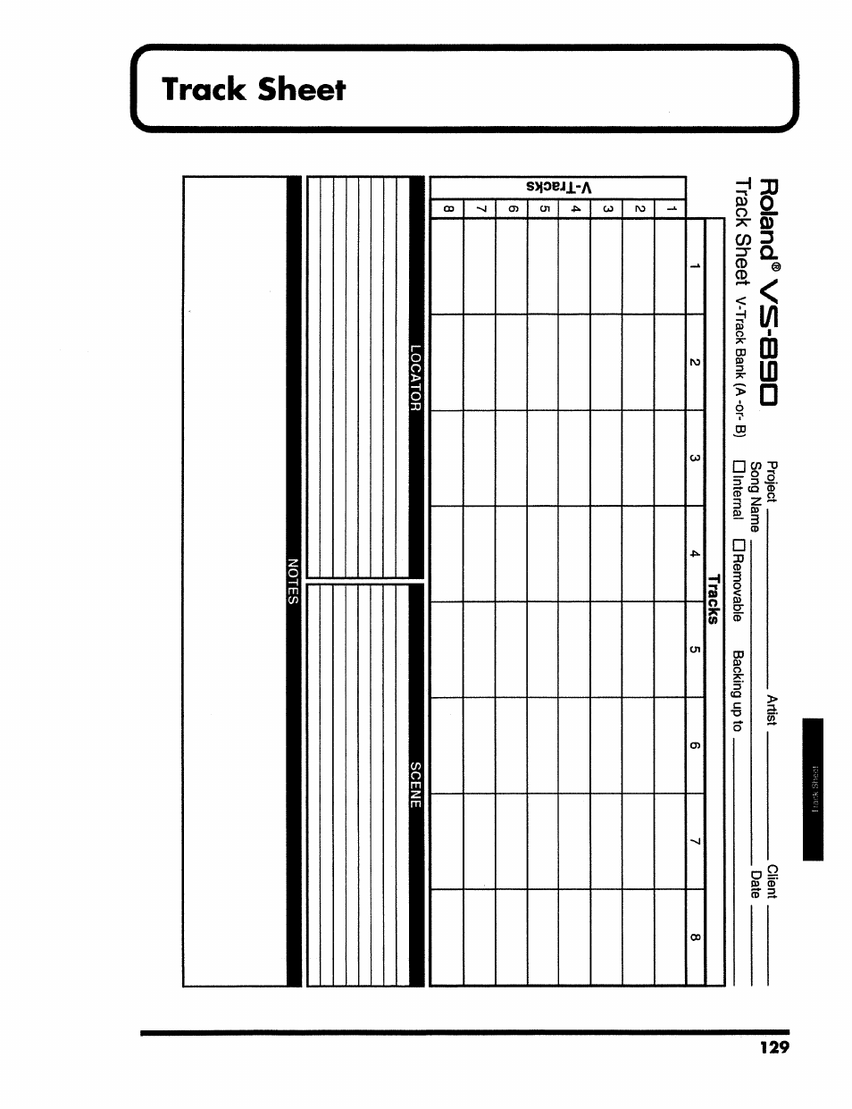 0) x, Roland® vs-b3d | Roland VS-890 User Manual | Page 129 / 140