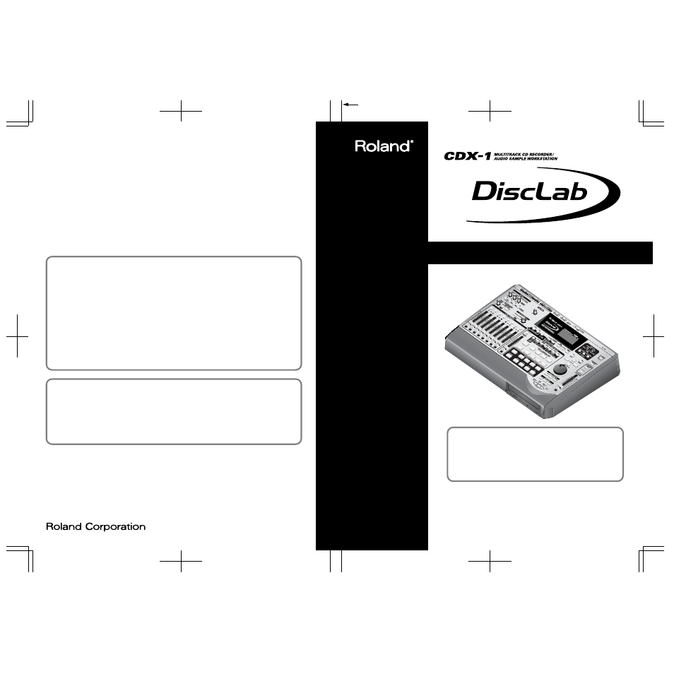 Roland CDX-1 User Manual | 252 pages