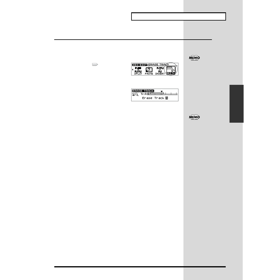 Deleting a sequence track | Roland CDX-1 User Manual | Page 107 / 252