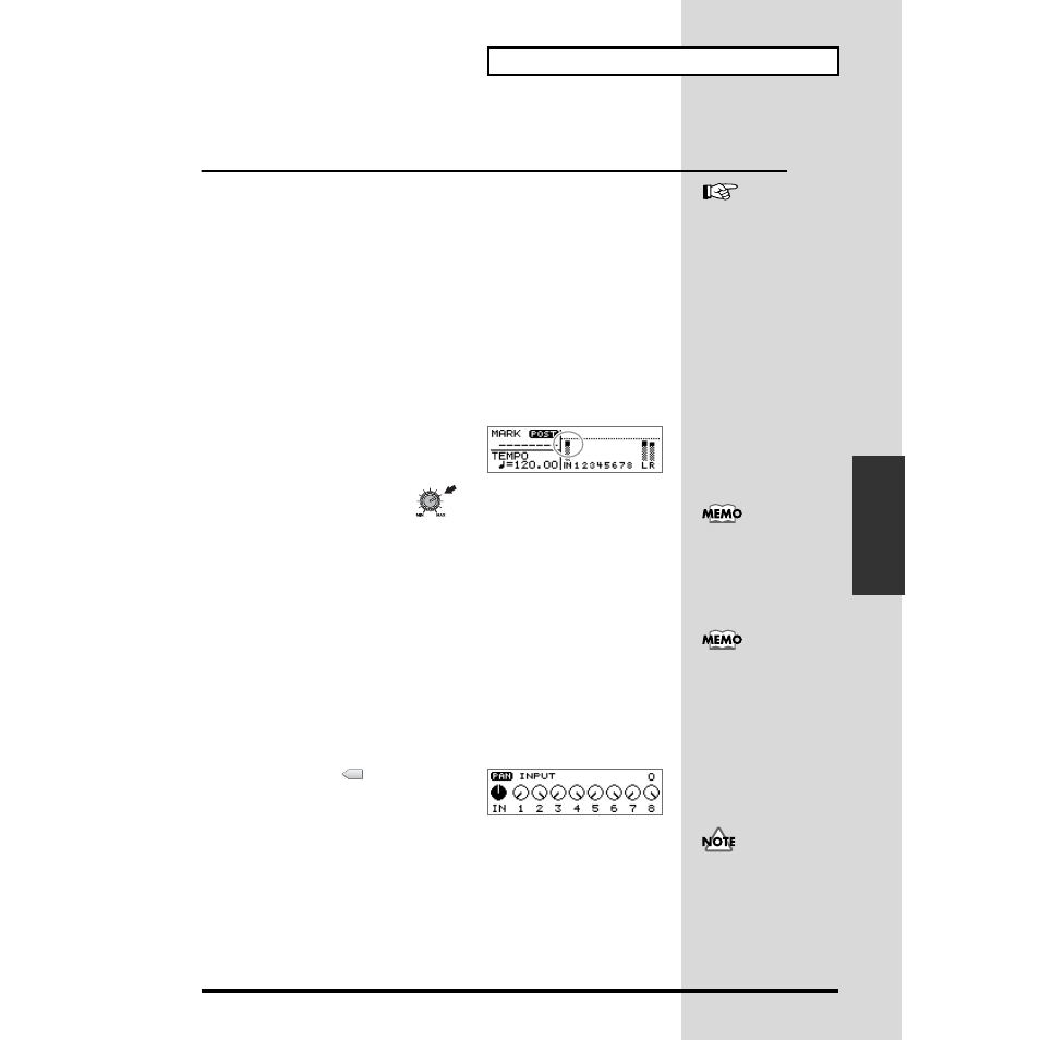 Monitoring the sound of a connected instrument, Selecting the input source, Adjusting the input sensitivity | Monitoring the sound | Roland CDX-1 User Manual | Page 113 / 252
