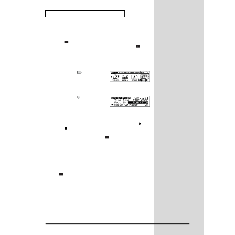 Using a foot switch to punch-in/out, Locations—auto punch-in/out” (p. 122), Using a foot switch to punch-in/out” (p. 122) | Roland CDX-1 User Manual | Page 122 / 252