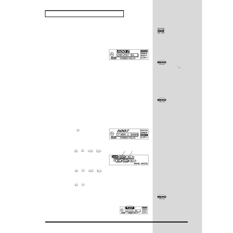 Using an insert effect, Editing the insert effect settings | Roland CDX-1 User Manual | Page 142 / 252