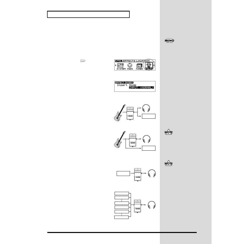 Changing the insert effect connections, 144 more functions for the cdx-1 | Roland CDX-1 User Manual | Page 144 / 252