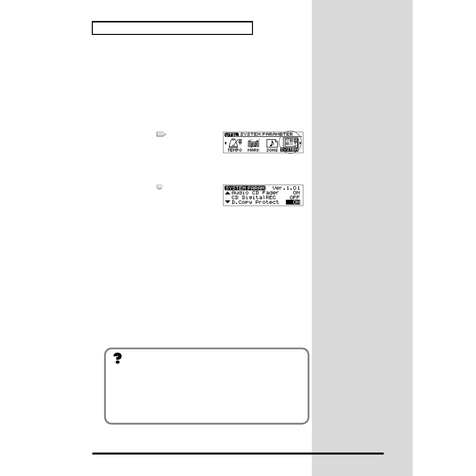 Prohibiting digital copying—digital copy prohibit | Roland CDX-1 User Manual | Page 150 / 252