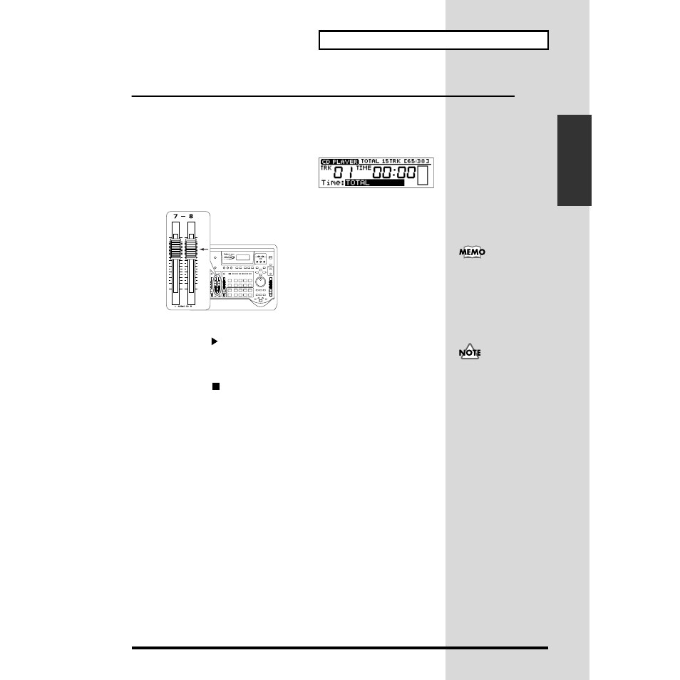 Playing and stopping a song, Playing/stopping an audio cd | Roland CDX-1 User Manual | Page 49 / 252