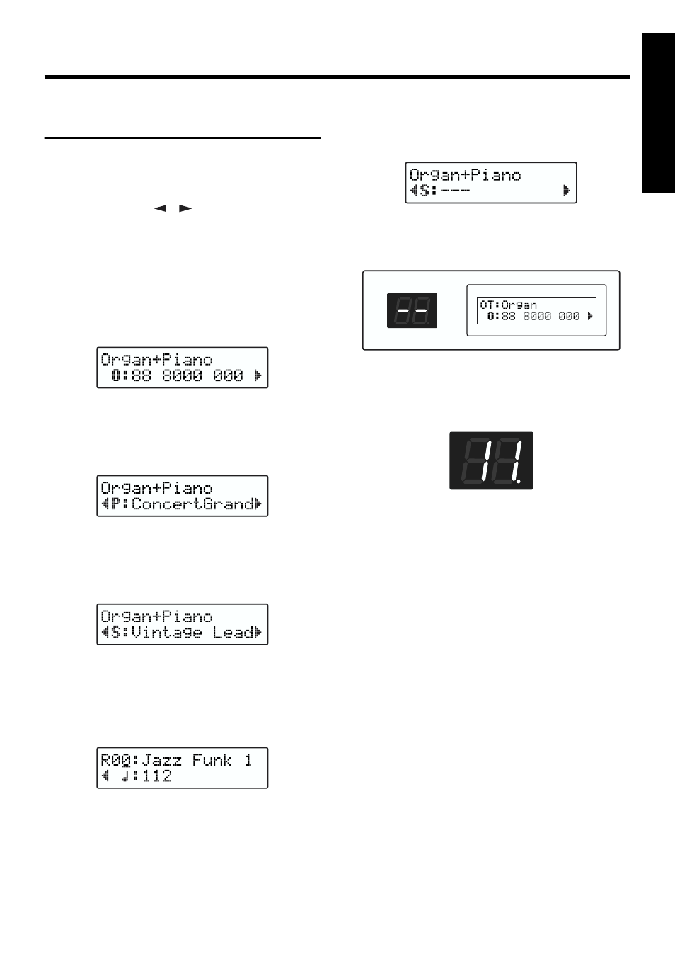 Basic operation of the vr- 760, Main screens, Basic screen rules | Basic operation of the vr-760, Main screens basic screen rules, Settings, etc (p. 25), Organ screen, Piano screen, Synth screen, Rhythm & tempo screen | Roland VR-760 User Manual | Page 25 / 120