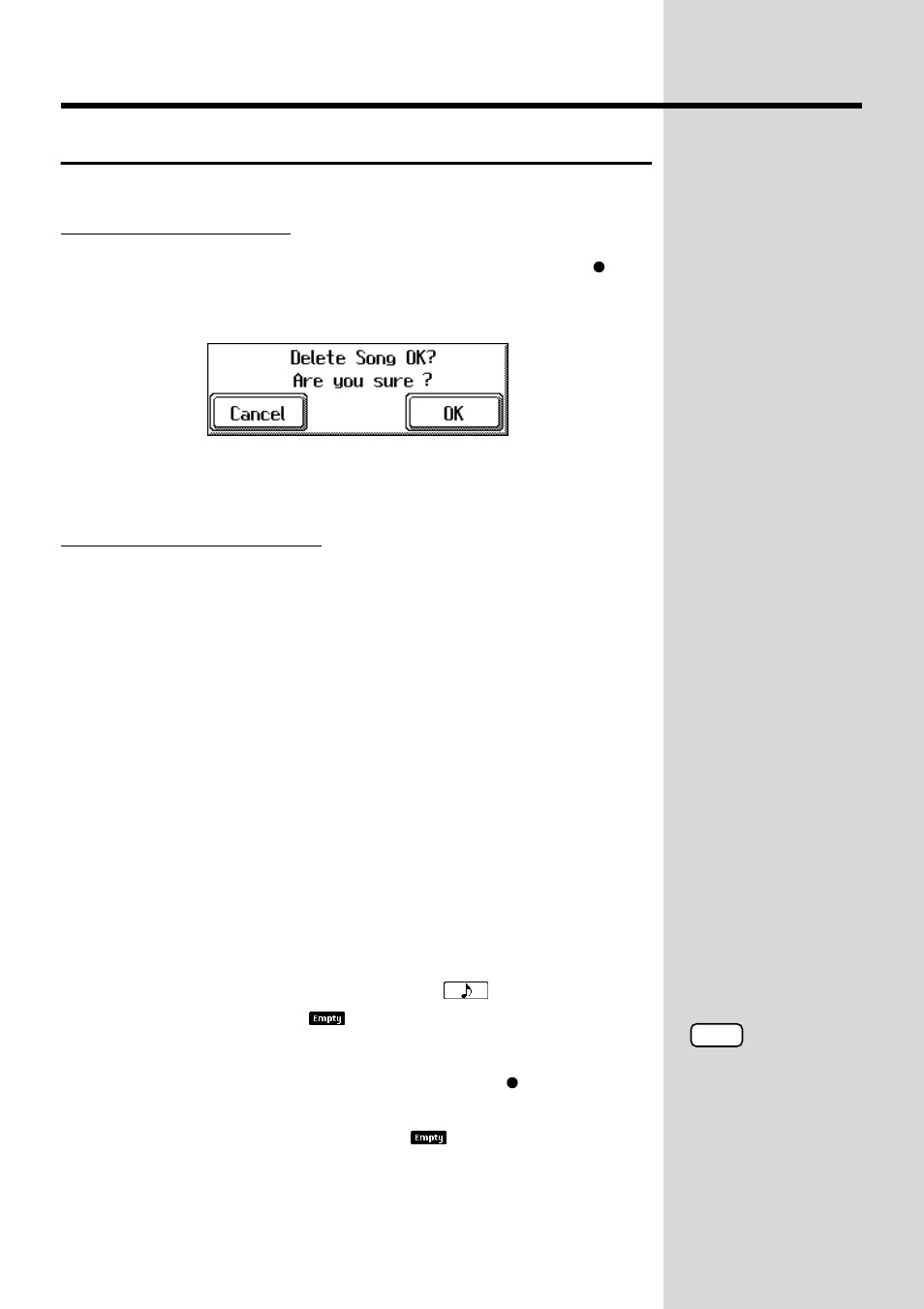 Erasing a recorded song | Roland KF-90 User Manual | Page 102 / 196