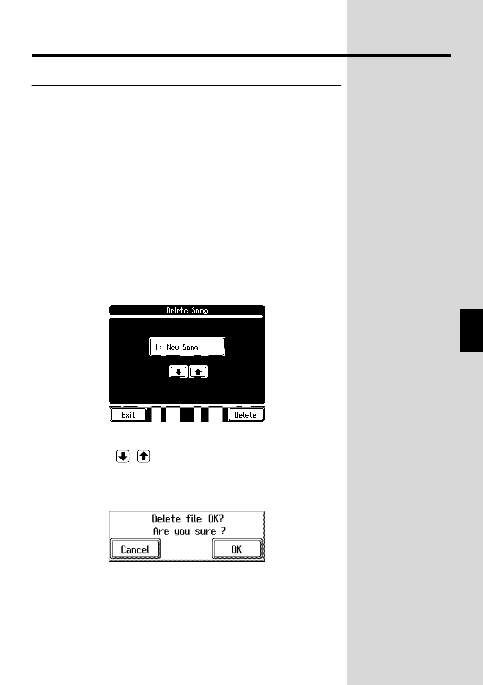 Deleting songs from floppy disks | Roland KF-90 User Manual | Page 113 / 196