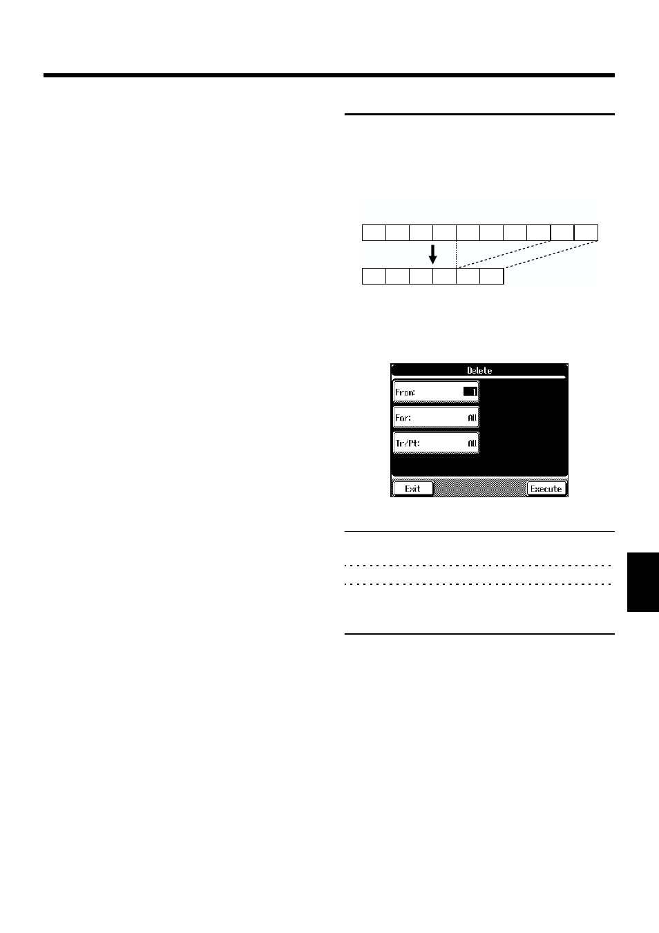 Deleting a specific measure, Deletes a measure (p. 127), 127 chapter 6 editing functions | Roland KF-90 User Manual | Page 127 / 196