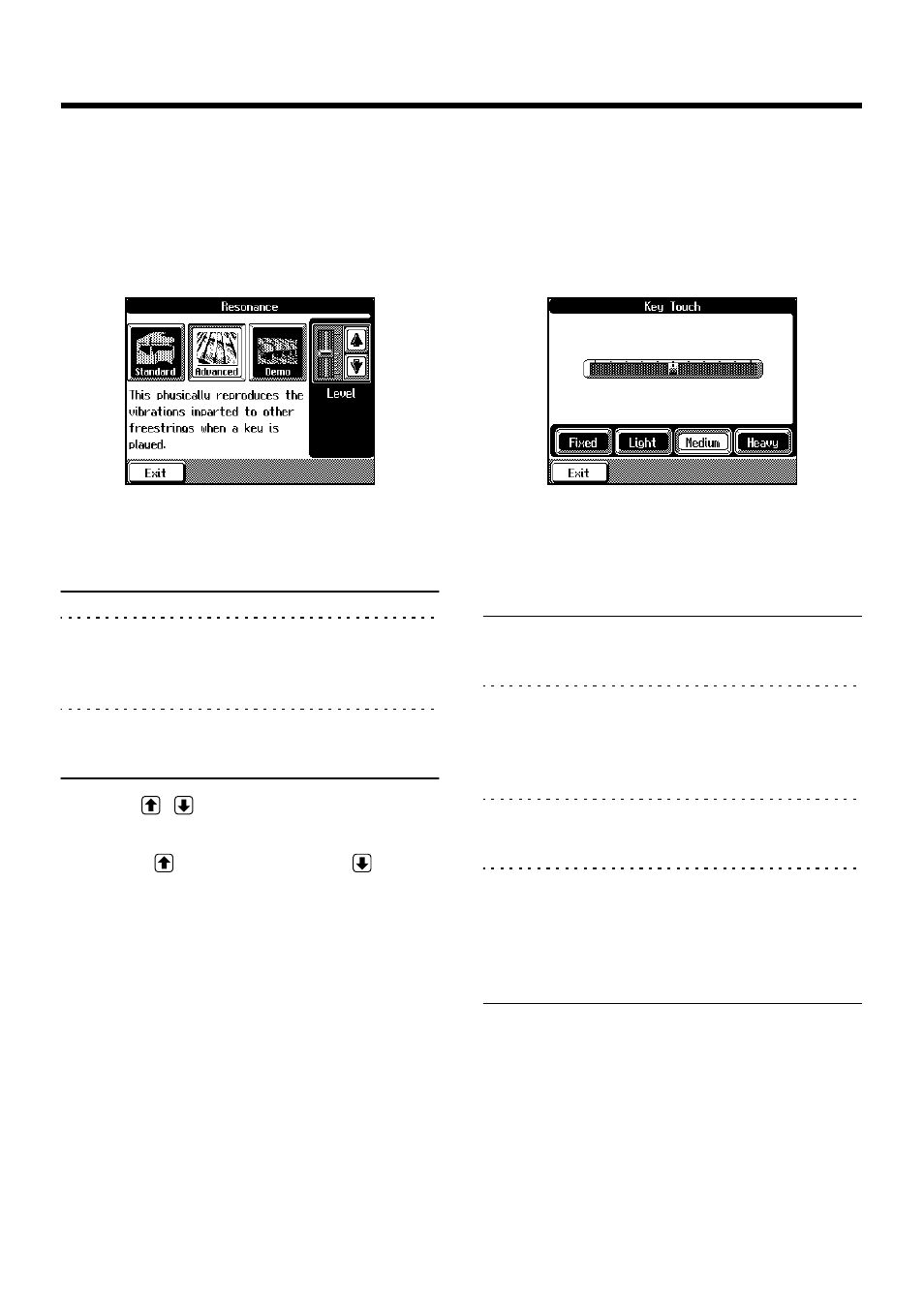 Adjusting resonance, Changing key touch (key touch), Adjusting resonance changing key touch (key touch) | 144 chapter 8 changing various settings | Roland KF-90 User Manual | Page 144 / 196