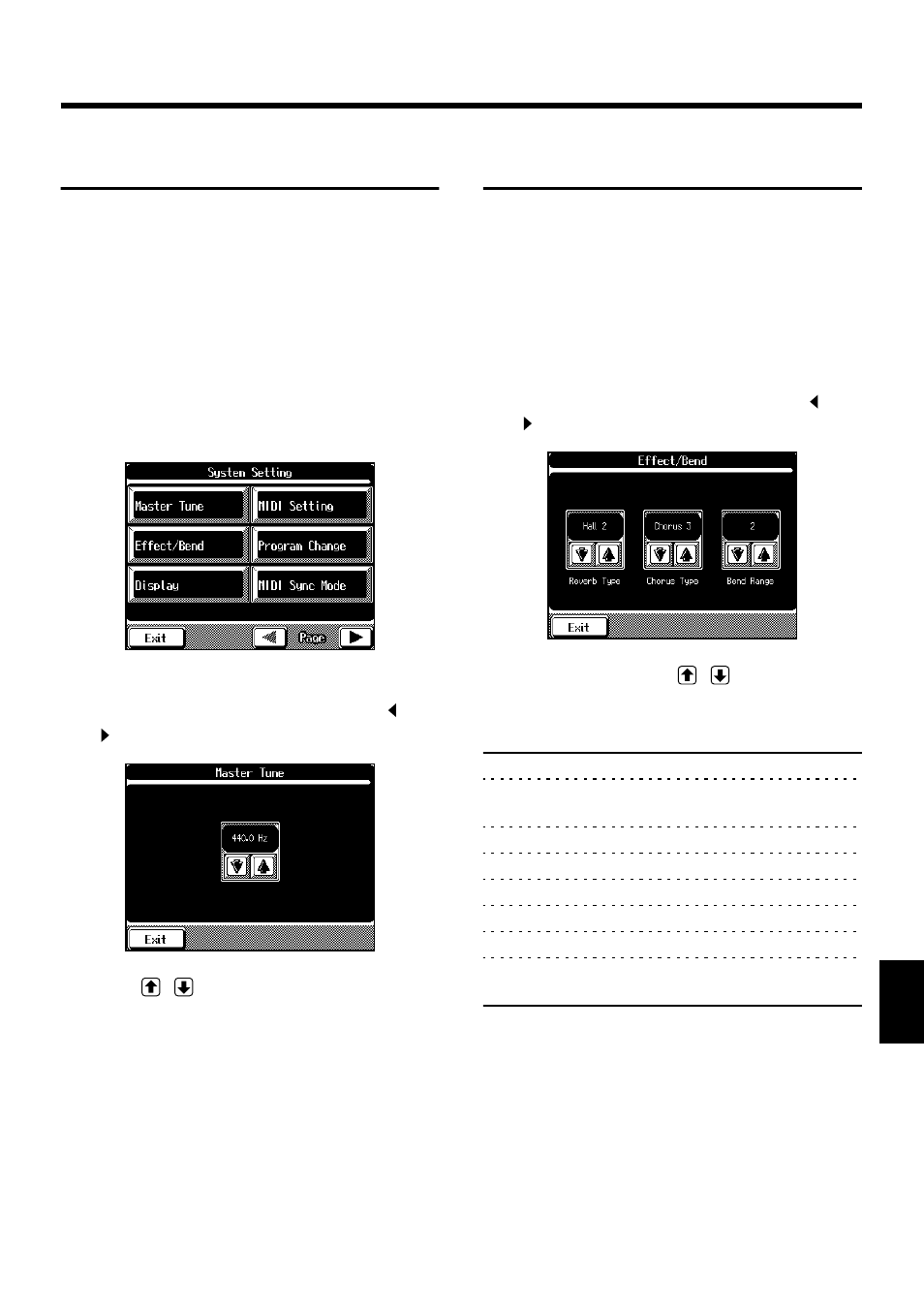 Adjusting the standard pitch (master tuning), Changing the type of reverb effect, 151 chapter 8 changing various settings | Roland KF-90 User Manual | Page 151 / 196