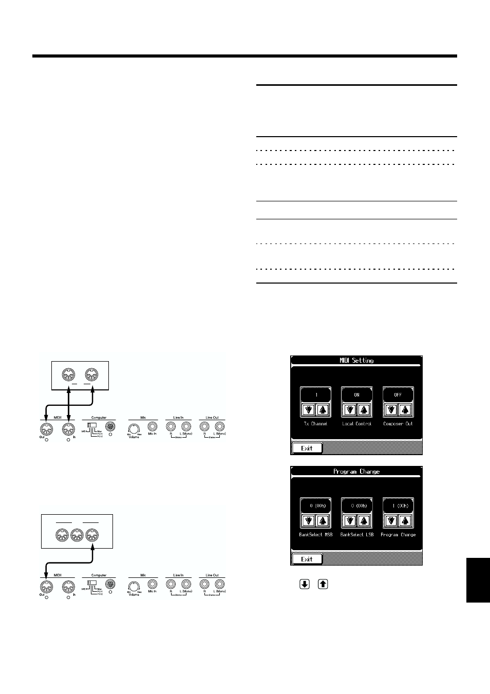 Making the connections, Midi settings, 157 chapter 9 connecting external devices | Connecting with midi sequencer, Making the settings | Roland KF-90 User Manual | Page 157 / 196