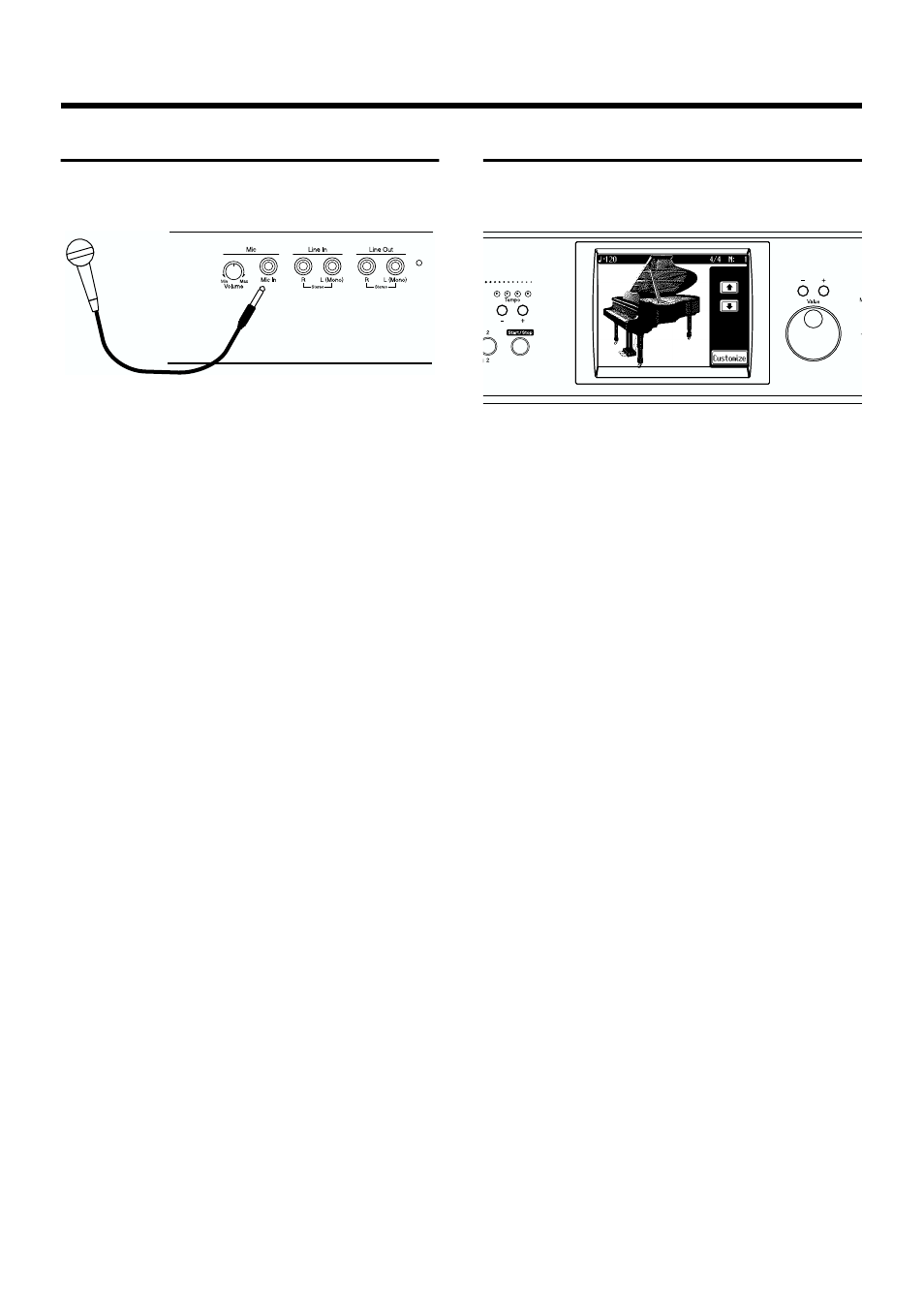 Connecting a microphone, About the touch screen, Connecting a microphone about the touch screen | Used for connecting microphones (p. 18), The screen (p. 18), 18 before you play | Roland KF-90 User Manual | Page 18 / 196