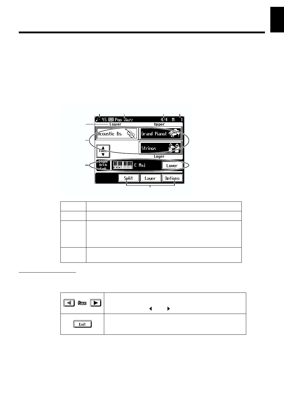 Basic screen | Roland KF-90 User Manual | Page 19 / 196