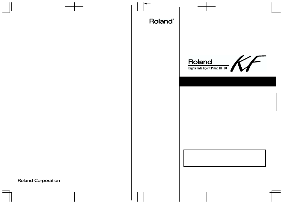 Owner’s manual, Kf-90 owner’s manual | Roland KF-90 User Manual | Page 196 / 196